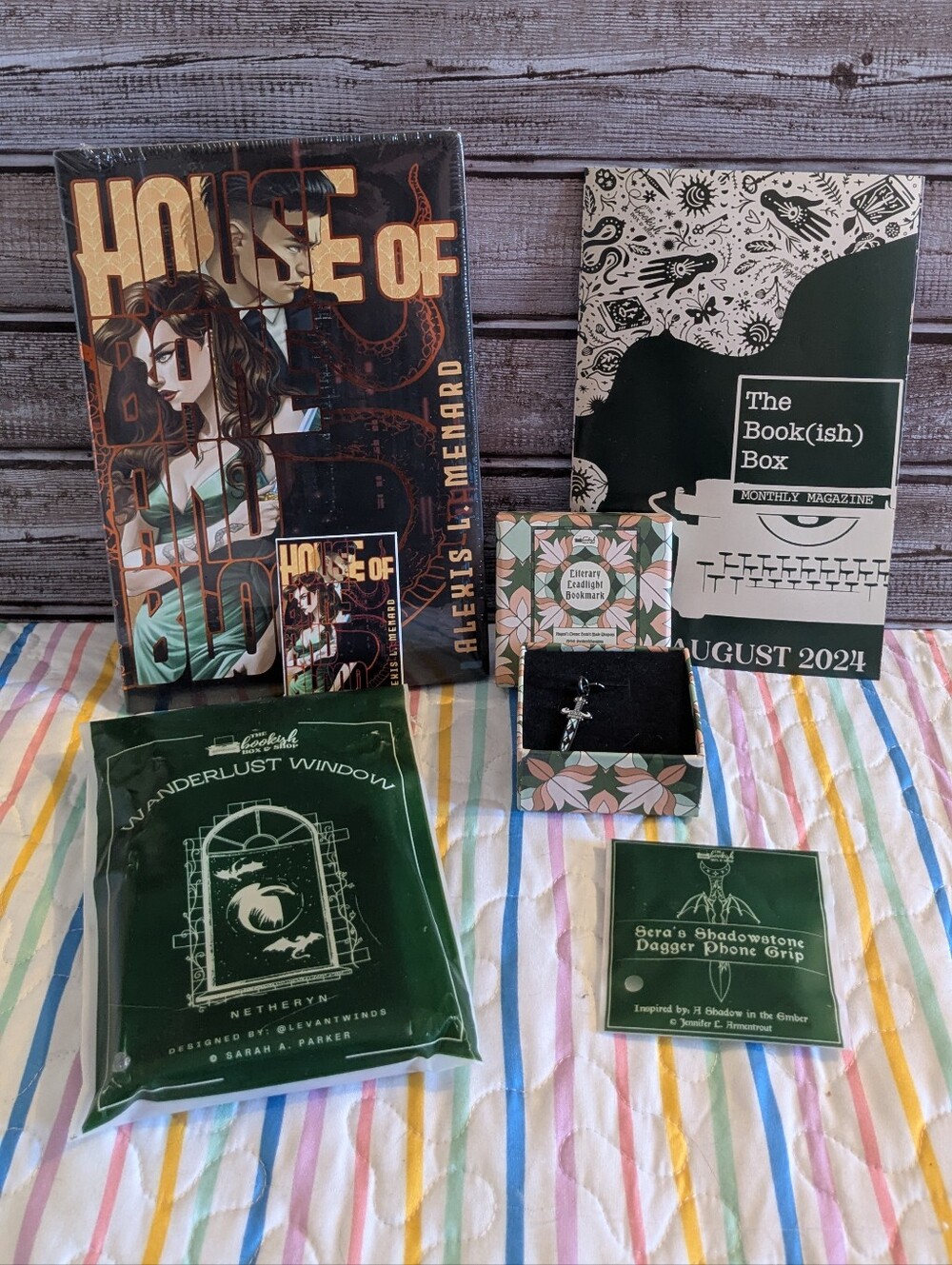 The Bookish Box August 2024 - House of Bane and Blood & Mass & Parker, PARTIAL